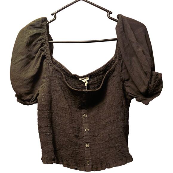 aerie Tops - Aerie Smocked boho peasant blouse size XL cottagecore coquette